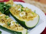Broiled Zucchini with Feta Crumbs