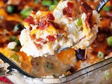 Cauliflower {Just Like} Loaded Baked Potato Casserole