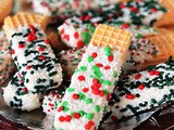 Christmas White Chocolate-Dipped Sugar Wafers