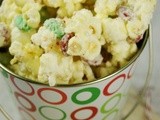 Christmas White Chocolate-Peppermint Popcorn