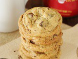 Coffee Chocolate Chip Cookies ~ put a tasty twist on the original with instant coffee