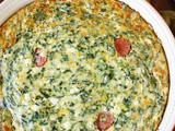 Crustless Smoked Sausage & Spinach Quiche