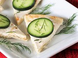 Cucumber Pita Bites (aka: Super Easy Cucumber Sandwiches)