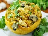 Easy Thai Coconut Curry Spaghetti Squash with Chicken