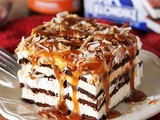 No-Bake Coconut-Caramel Ice Cream Sandwich Dessert