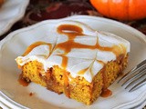 Outrageously Good Caramel Pumpkin Poke Cake