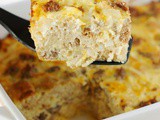 Overnight Sausage, Egg & Hash Brown Breakfast Casserole