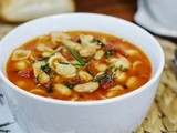 Pasta e Fagioli with Rosemary Olive Oil Drizzle {Pasta & White Bean Soup}