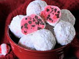 Peppermint Chocolate Chip Snowball Cookies