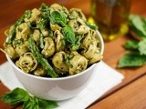 Pesto Tortellini Salad with Asparagus