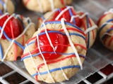 Red White & Blue Cherry Almond Cookies