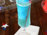 Red White & Blue Italian Ice Champagne Floats {& Kid-Friendly Version}