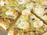 Shrimp & Pesto Pizza with Sun-Dried Tomatoes