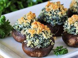 Spinach Dip Stuffed Mushrooms