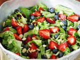 Strawberry, Blueberry & Greens Salad with Honey Vinaigrette