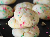 White Chocolate Funfetti Cake Mix Cookies