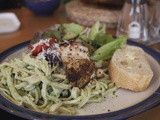 Home-made Pasta with Pesto and Grilled Chicken