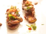 Eggplant mushroom boats