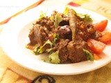 Kosha Mete ~ Mutton/Lamb liver masala fry