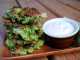 Broccoli parmesan fritters
