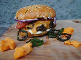 Jalapeno cheddar burger buns