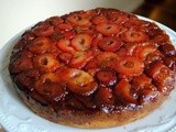 Strawberry upside-down cake