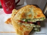 Afghani Bolani/ Boulanee e Katchaloo/ Potato Spring Onion Stuffed Flatbread