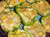 Capsicum Stuffed with Tofu and White Sauce~Lets Go Stuffing Series