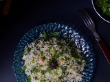 Fennel scented Spring Onion Pulav