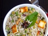 Mattar Paneer Pulao | Peas Paneer Pulao