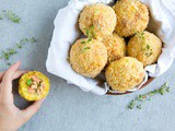 Baked Arancini with Salmon & Peas