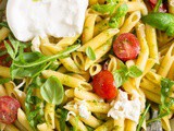 Burrata Pasta Salad with Basil Oil