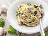 Creamy Mushroom and Spinach Pasta