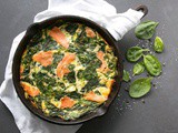 Crustless Salmon and Spinach Quiche