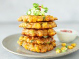 Easy Sweetcorn Fritters with Yogurt dip