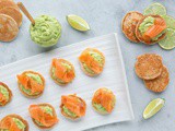 Gluten-free Blini with Avocado Cream and Salmon