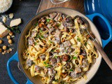 Pasta with Parmigiano Reggiano Sauce and Wild Mushroom