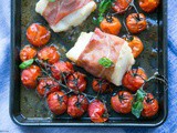 Prosciutto Wrapped Cod with Roasted Tomatoes