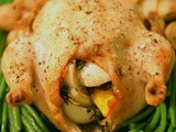 Rosemary and Thyme Roasted Whole Chicken with Teeny Tiny Potatoes