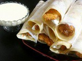 Crispy Chicken Roll Paratha Recipe with Mayo Garlic Dip