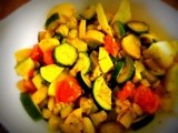 Sauteed zucchini & yellow squash (salteado de calabacines y calabaza amarilla)