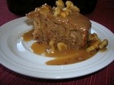 Apple spice cake with caramel frosting