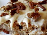Apple spice sheet cake with brown sugar cream cheese frosting