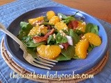 Bacon and mandarin orange spinach salad