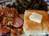 Baked black-eyed peas and smoked sausage