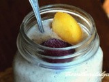 Banana peach oatmeal smoothie