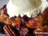 Blackberry peach dump cake