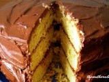 Buttermilk cake with chocolate frosting
