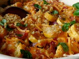 Cheesy bacon yellow squash casserole