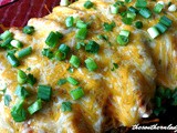 Cheesy beef enchiladas